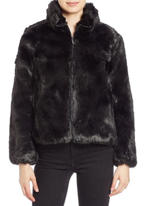 michael kors faux fur jacke|Faux Fur Bomber Jacket .